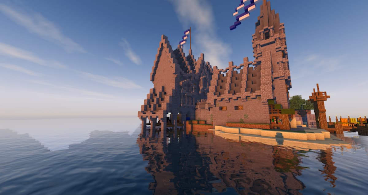 Capture d'écran du fort maritime Minecraft