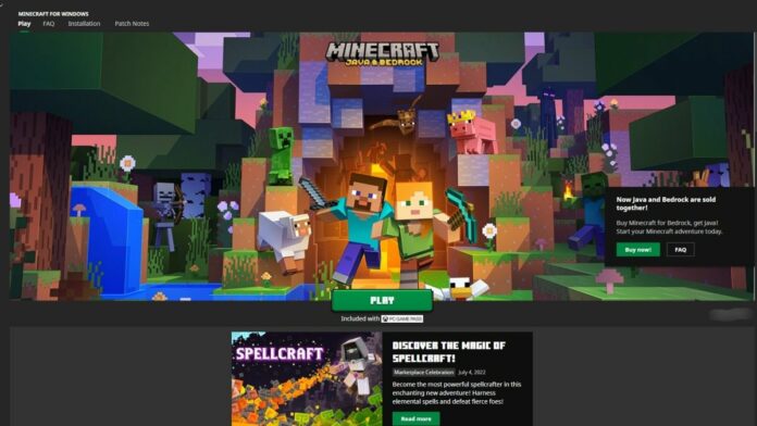 Minecraft Landing Page