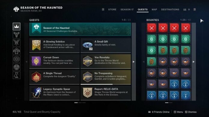 How many bounties can you hold in Destiny 2?