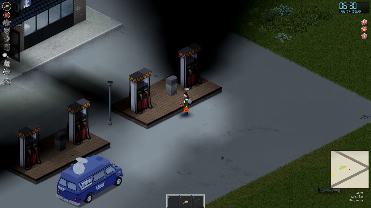 Combien de temps l'essence doit-elle durer dans Project Zomboid - Gas station.