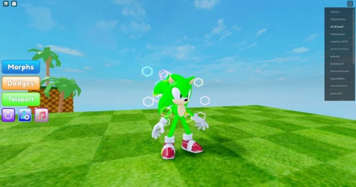 rainbow sonic in find the sonic morphs