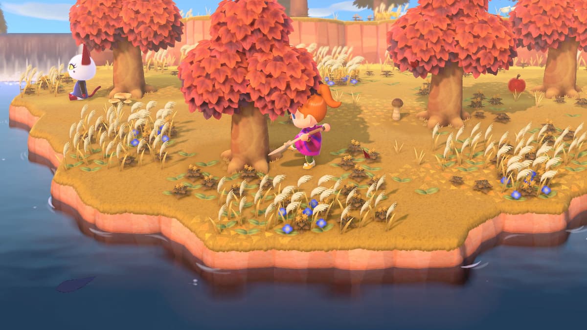 Chute dans Animal Crossing New Horizon