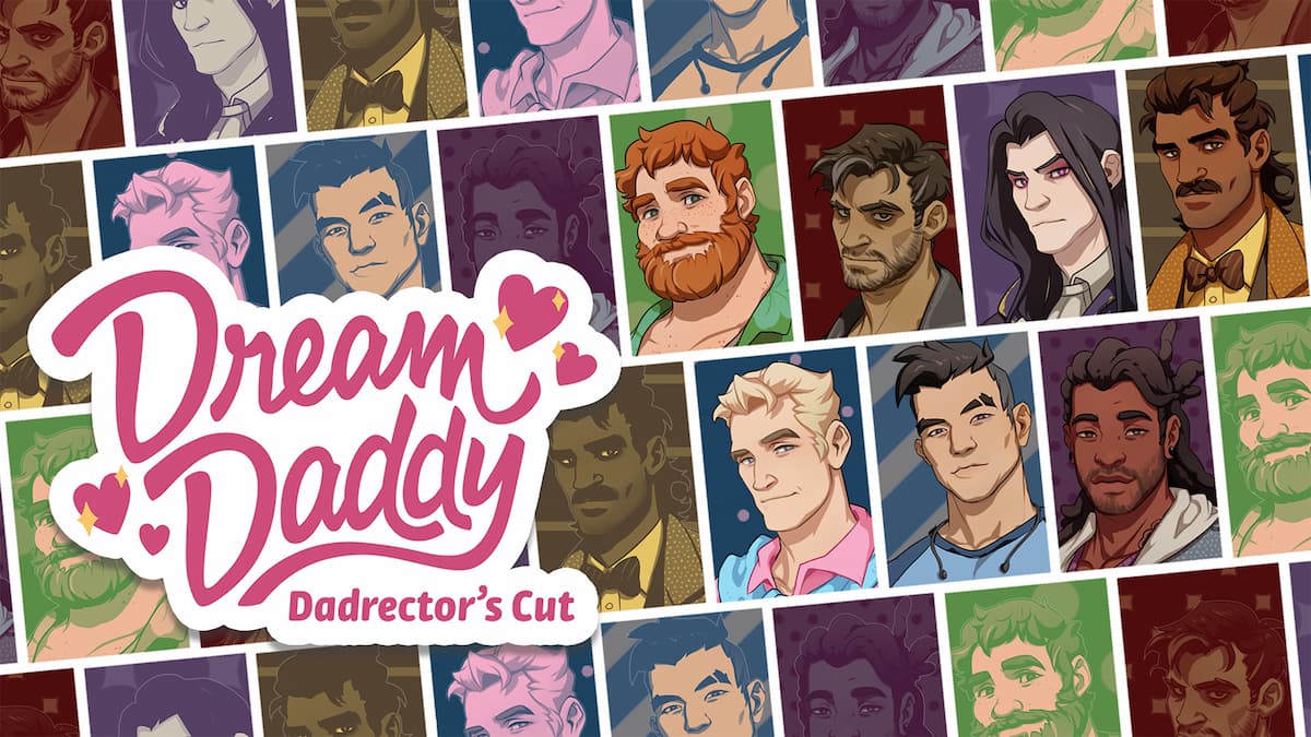 Illustration de l'écran de titre de Dream Daddy Dadrector's Cut