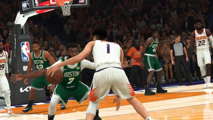 devin booker jaylen brown screenshot nba 2k23