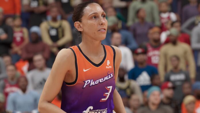nba 2k23 screenshot of phoenix mercury WNBA player