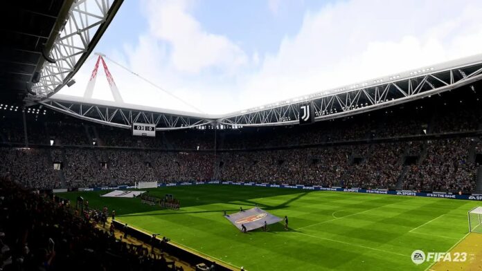 fifa 23 screenshot of Juventus stadium