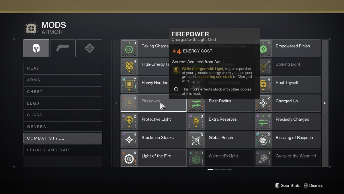 Destiny 2 Firepower Mod - Liste des mods. 