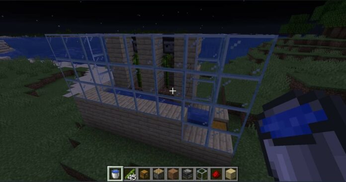 bamboo farm in Minecraft