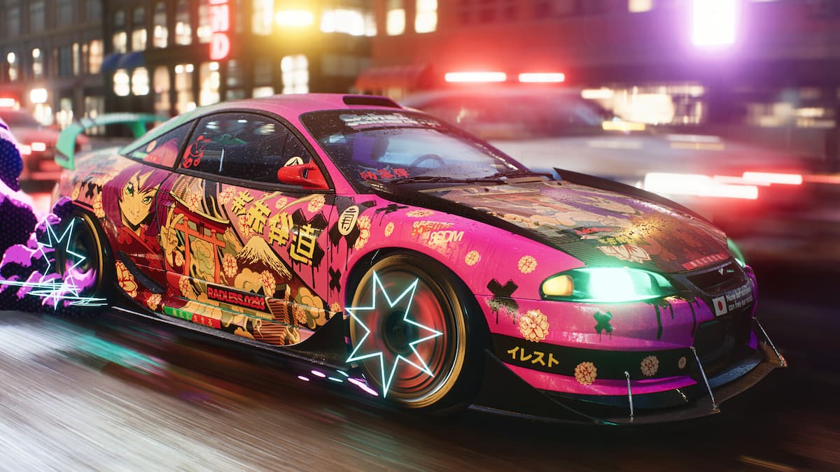 Voiture rose dans Need for Speed ​​Unbound