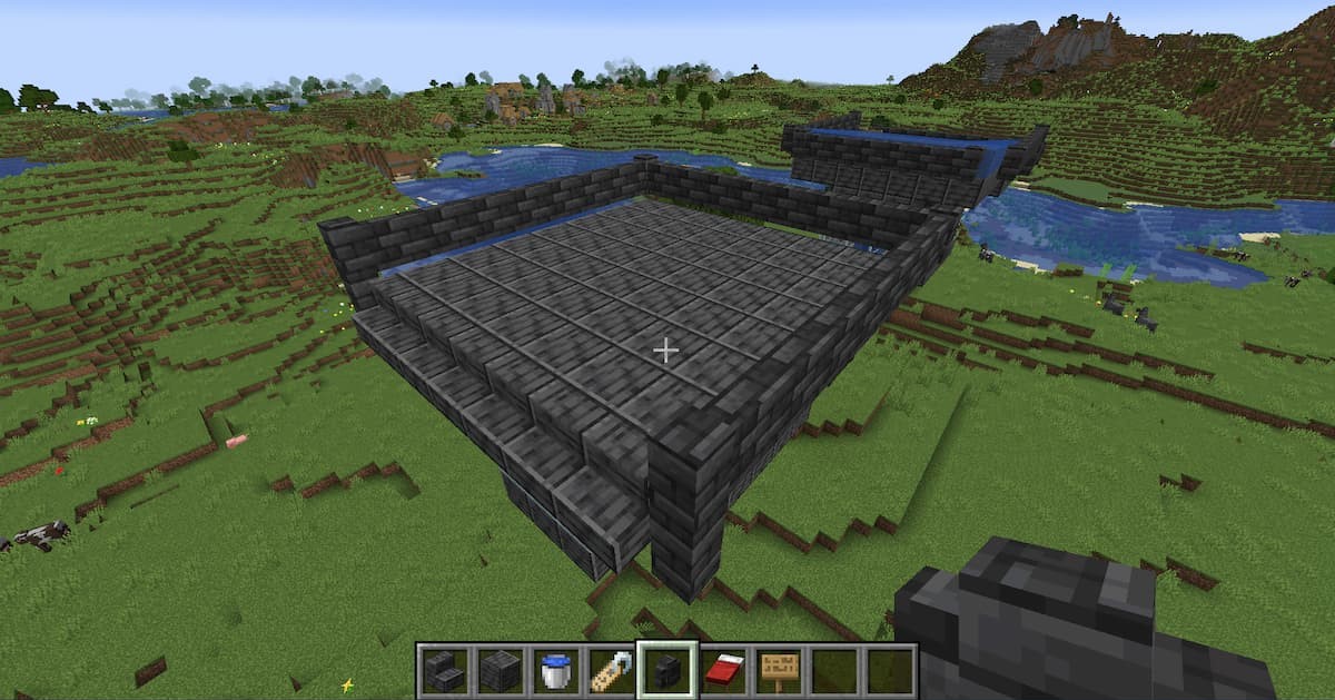 plate-forme supérieure de départ dans Minecraft