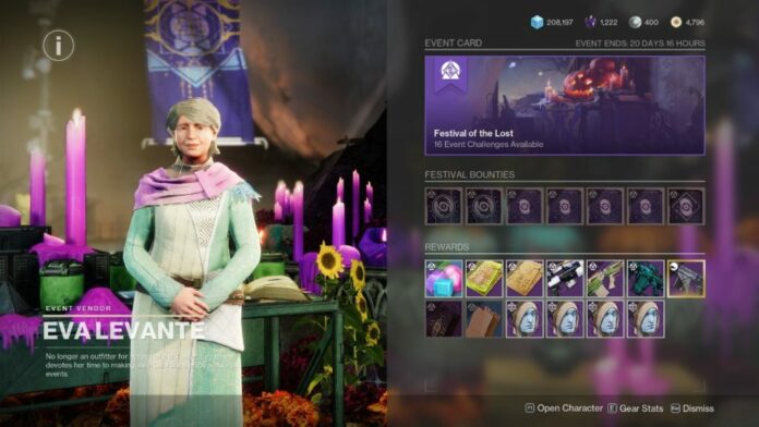 Destiny 2 Festival of the Lost explained - Eva Levante in Tower. 