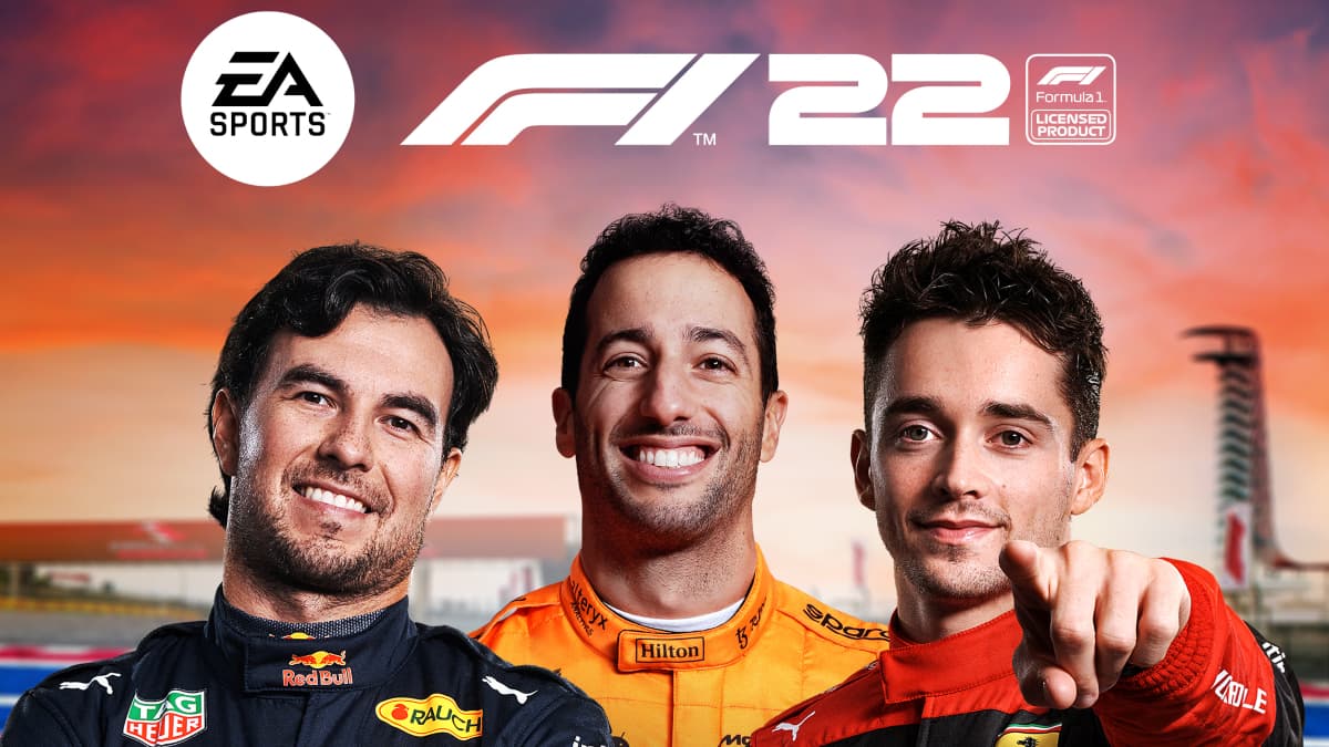 Trois joueurs de F1 sur une photo de couverture pour F1 22