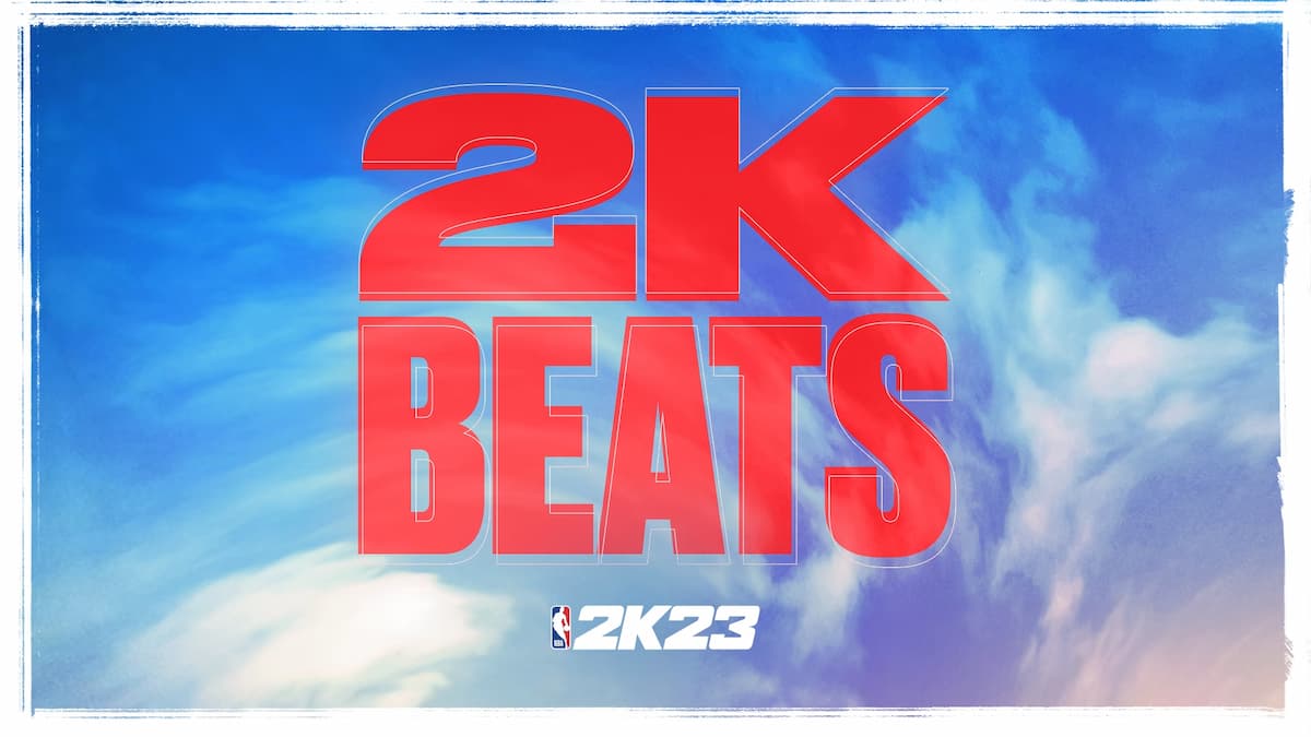 2K Beats écrits en rouge sur un nuage comme arrière-plan.