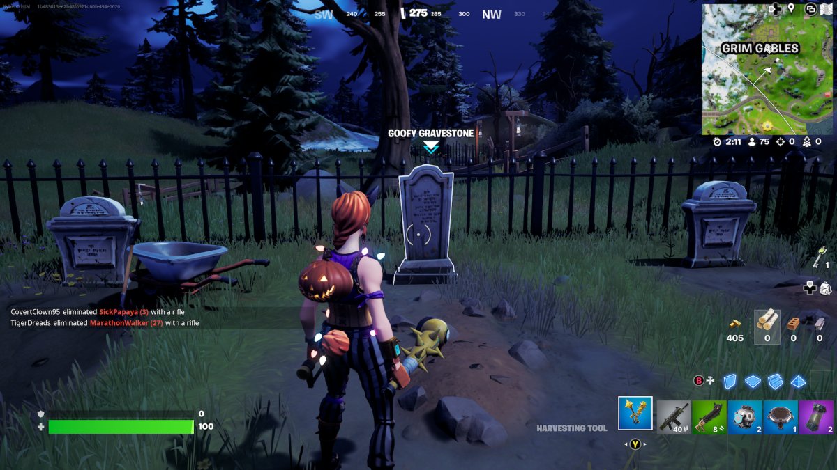 Cimetière de la pierre tombale de Fortnitemares Goofy