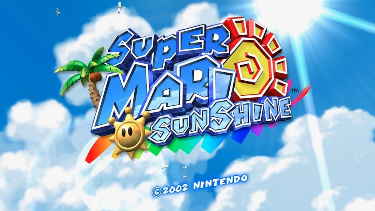 Écran titre de Super Mario Sunshine