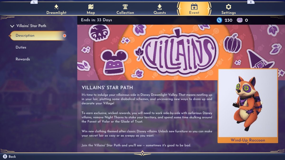 Description du chemin des étoiles de Disney Dreamlight Valley