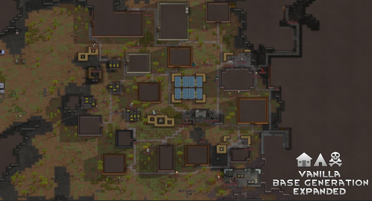 mod étendu de la génération de base vanille dans rimworld