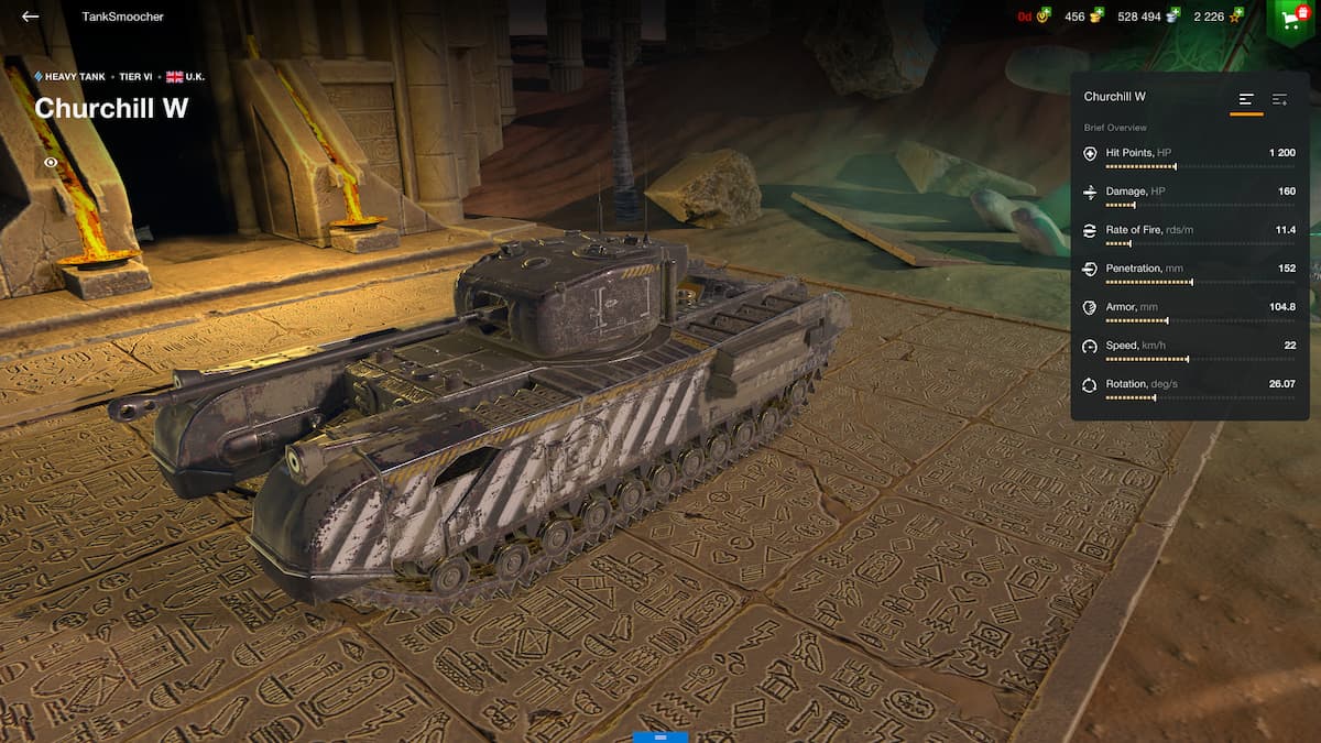 Churchill W dans World of Tanks Blitz