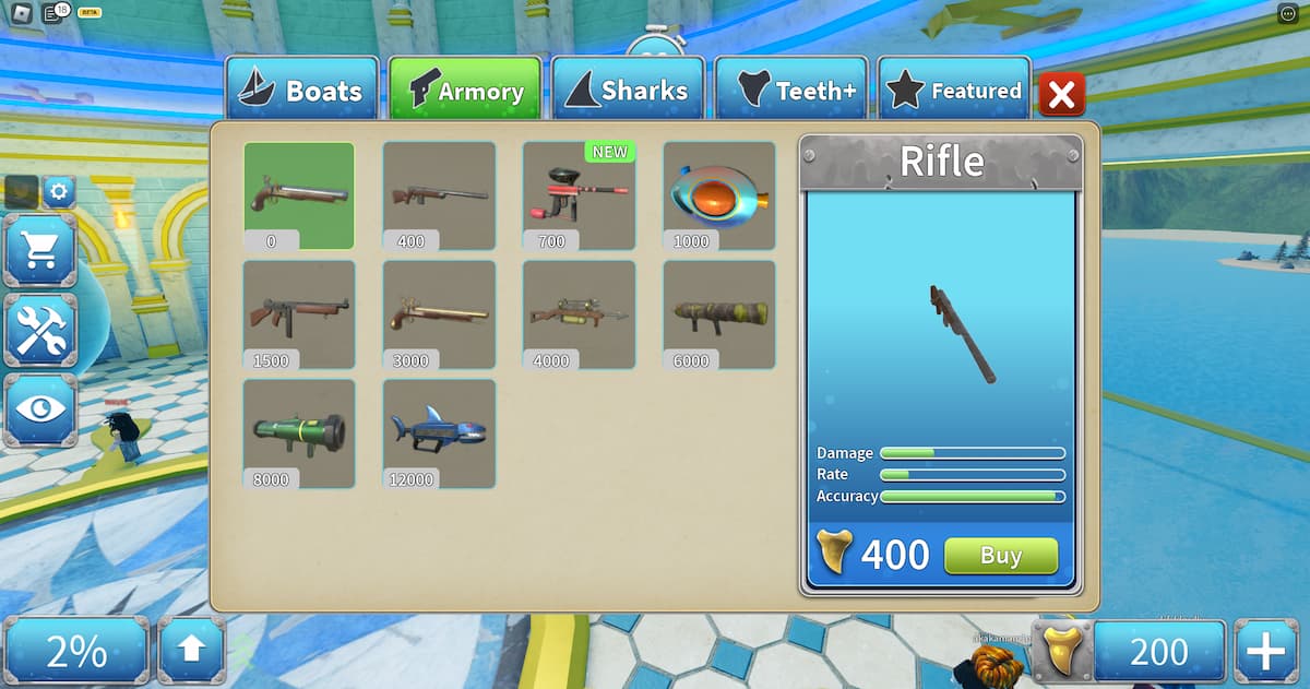 fusil dans sharkbite 2