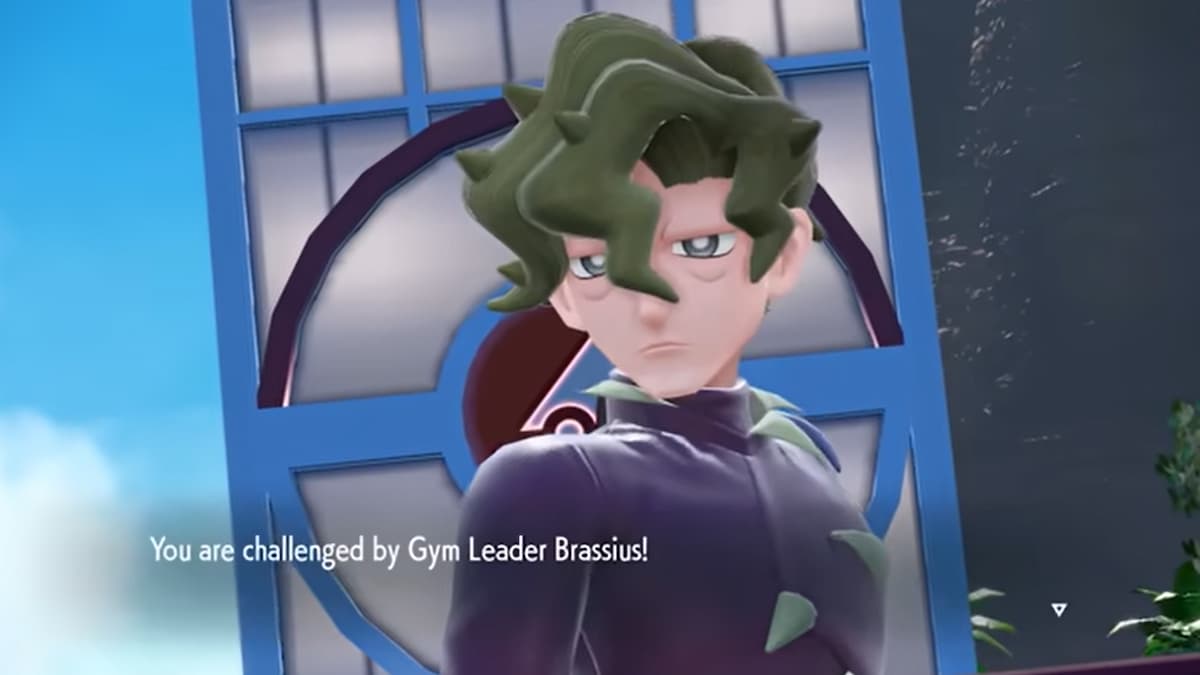 Brassius, leader du gymnase difficile, dans Pokemon Scarlet et Violet