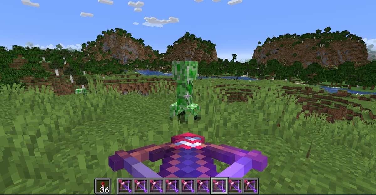 tir creeper dans minecraft