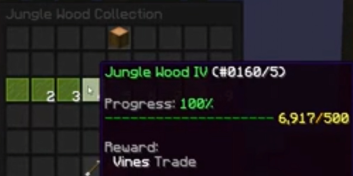 niveau de bois de la jungle dans minecraft