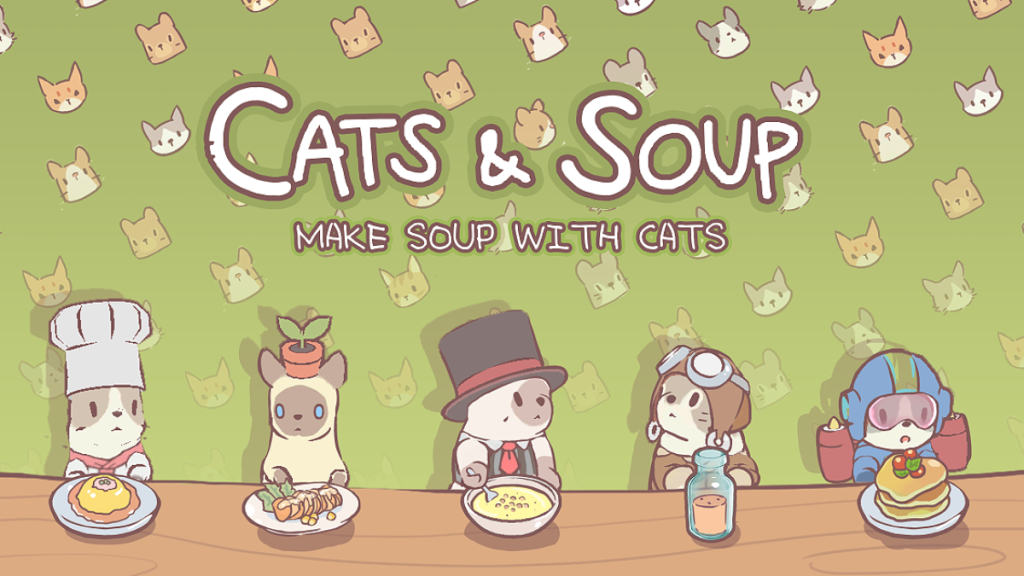 Illustration de titre de chats et de soupe