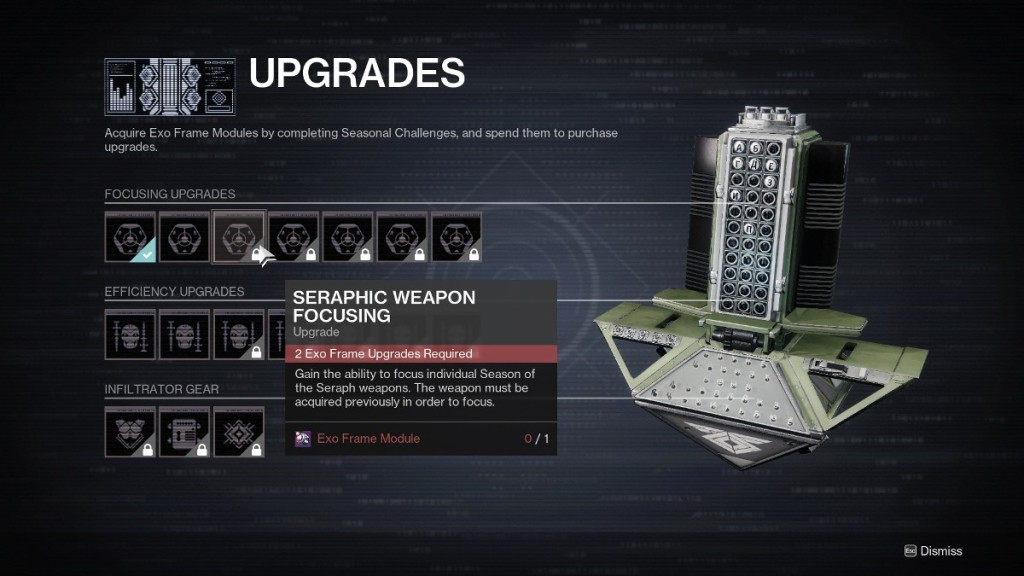 Destiny 2 Fire and Forget god roll guide – Mise à niveau de la mise au point de l'arme séraphique. 