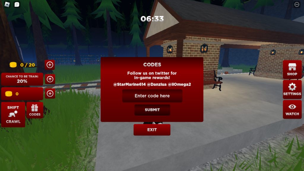 Choo Choo Charles Roblox Codes