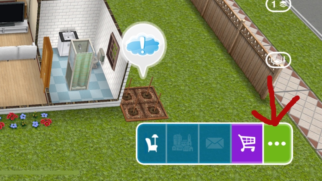 Points du menu Sims Freeplay