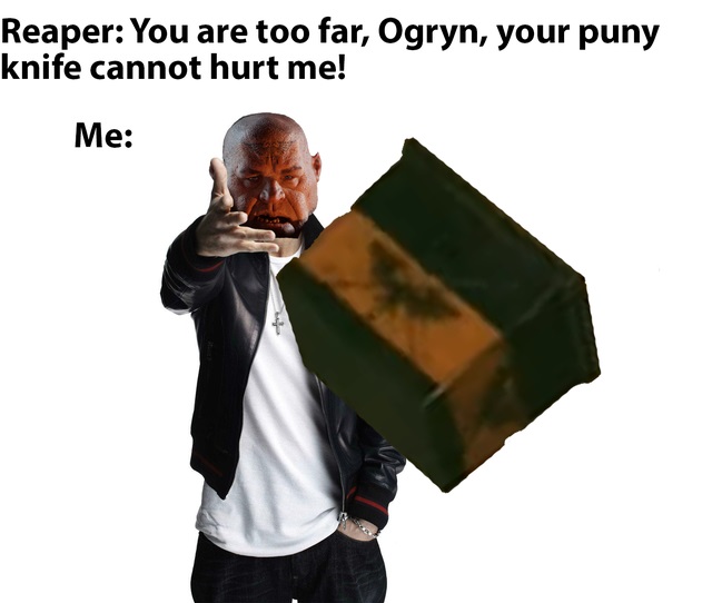 mème boîte ogryn (Peekatew)