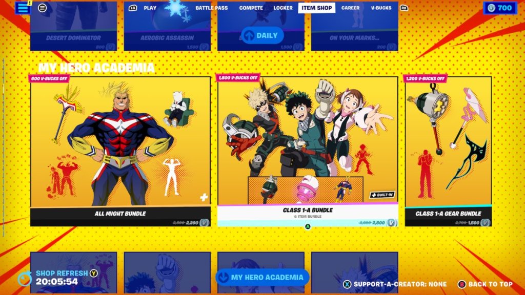 Fortnite x My Hero Academia !  liasses