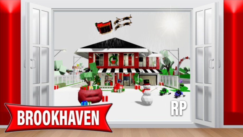 Bannière de décorations de Noël Roblox Brookhaven RP