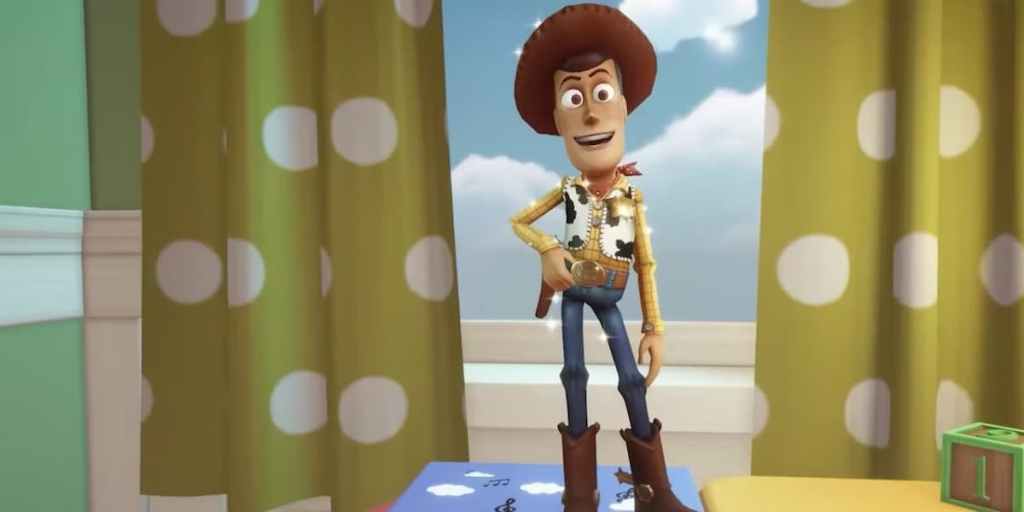 Woody dans la vallée Disney Dreamlight