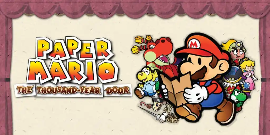 Paper Mario et la couverture du titre de la porte millénaire