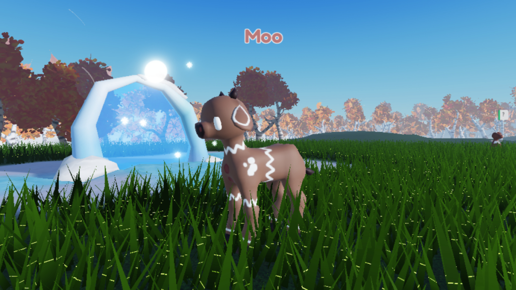 Portail d'hiver dans Roblox Moo