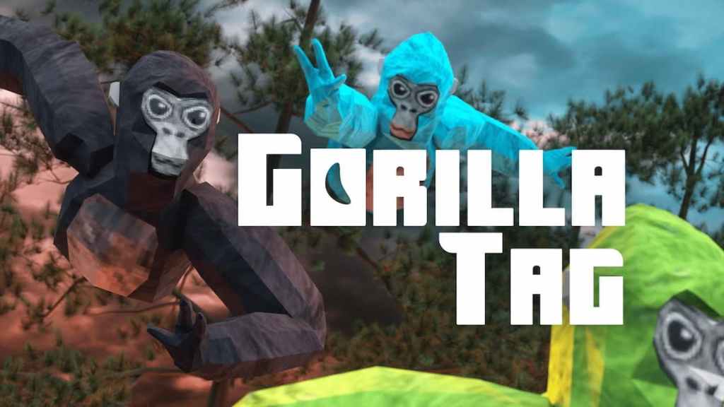 Trois gorilles dans l'image de couverture de Gorilla Tag.