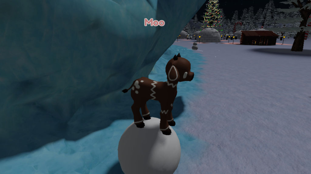 Vache en pain d'épice dans Roblox Moo