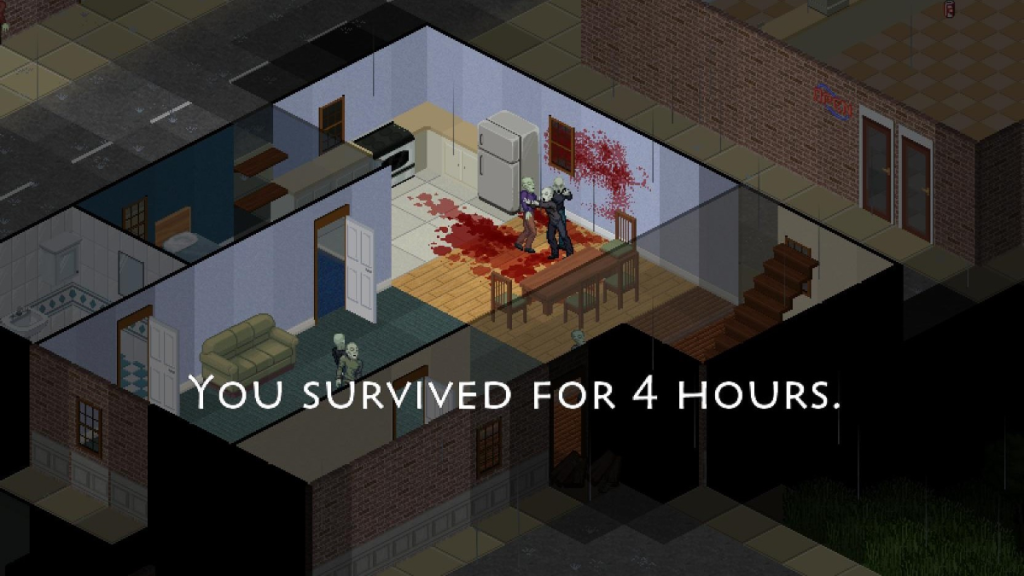 Survivre pendant 4 heures dans Project Zomboid