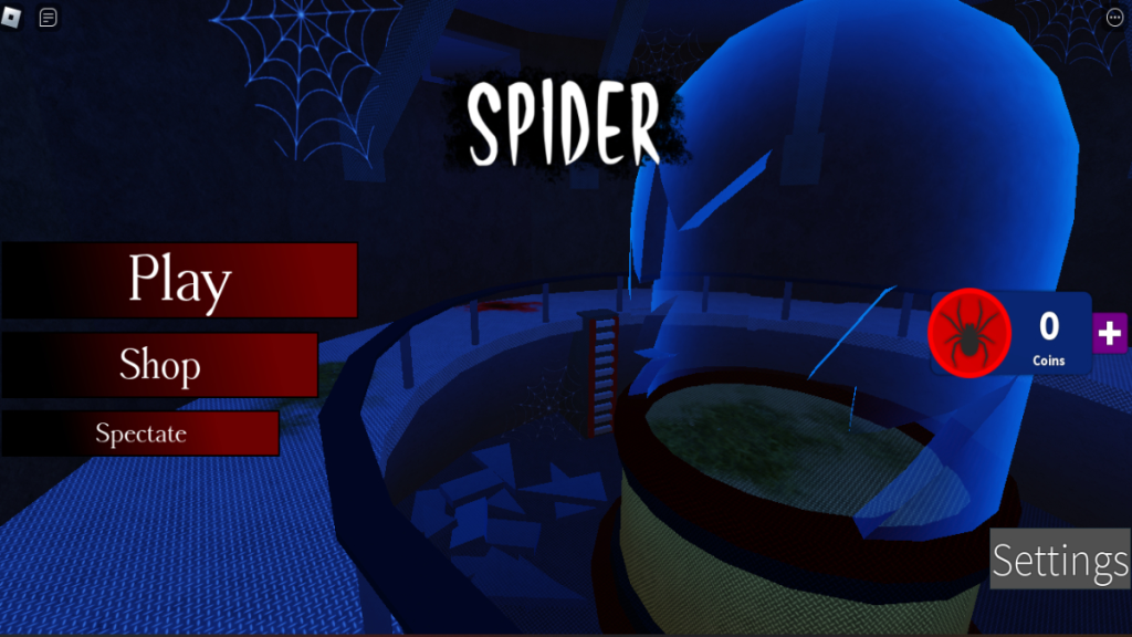 Écran de titre Roblox Spider