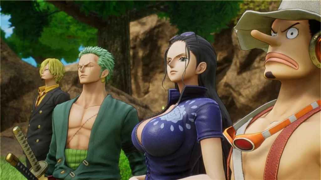 Usopp, Robin Zoro et Sanji dans One Piece Odyssey