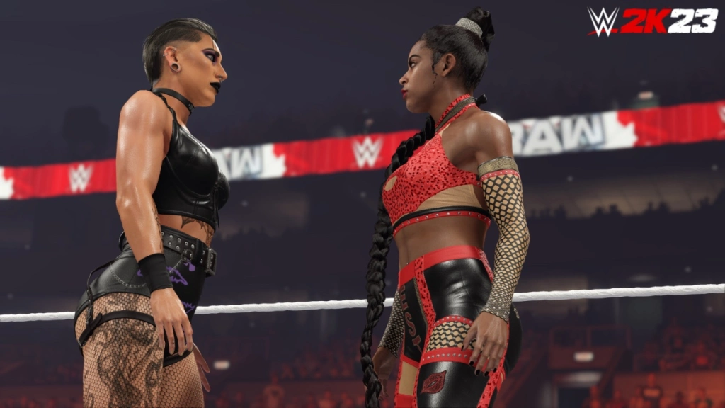 Rhea Ripley et Bianca Belair WWE2K23