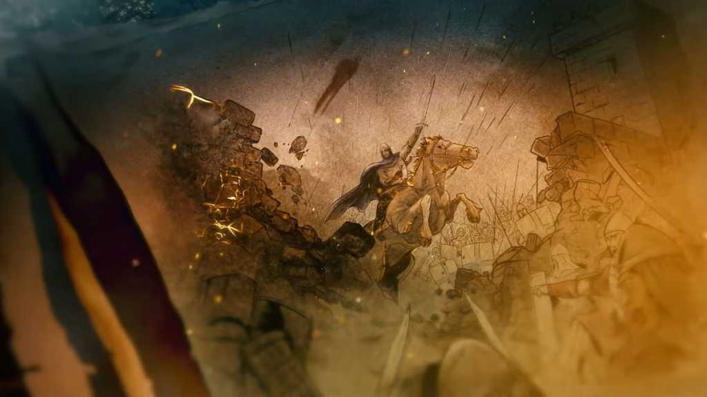 Une illustration de chevalier de la bande-annonce d'Age of Empires II.