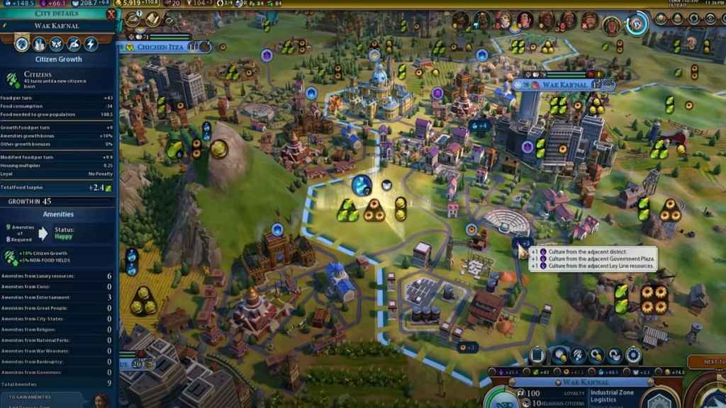 Lignes telluriques dans Civ 6