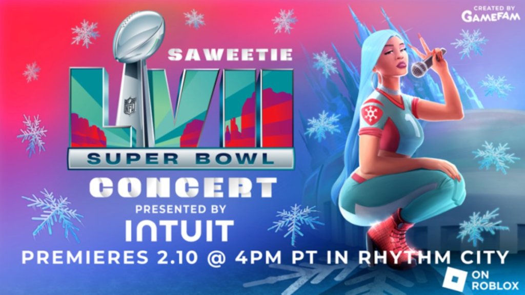 Promotion du concert du Super Bowl Saweetie