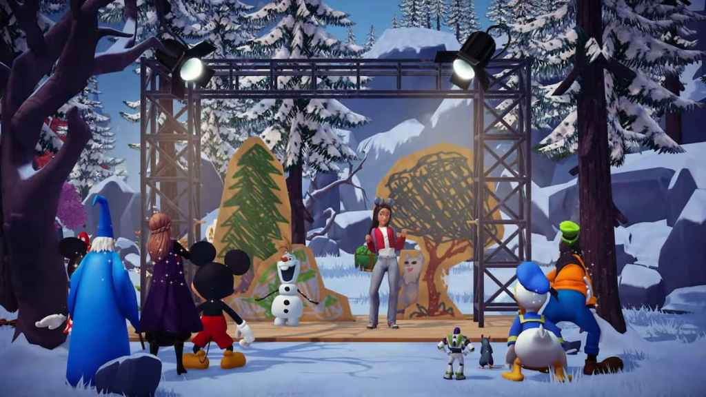 scène olaf de la vallée de la lumière des rêves de disney