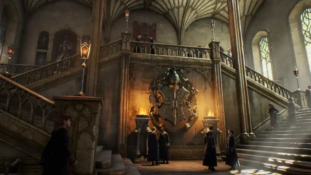 Une photo de l'escalier dans Hogwarts Legacy
