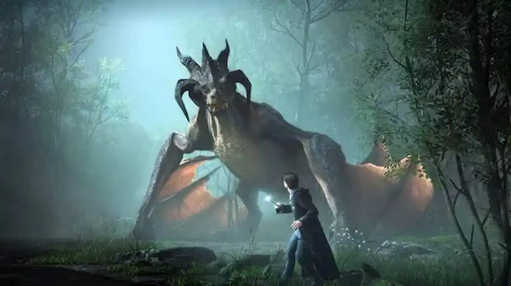 Meilleures quêtes secondaires à faire dans Hogwarts Legacy - Capture d'écran Dragon. 