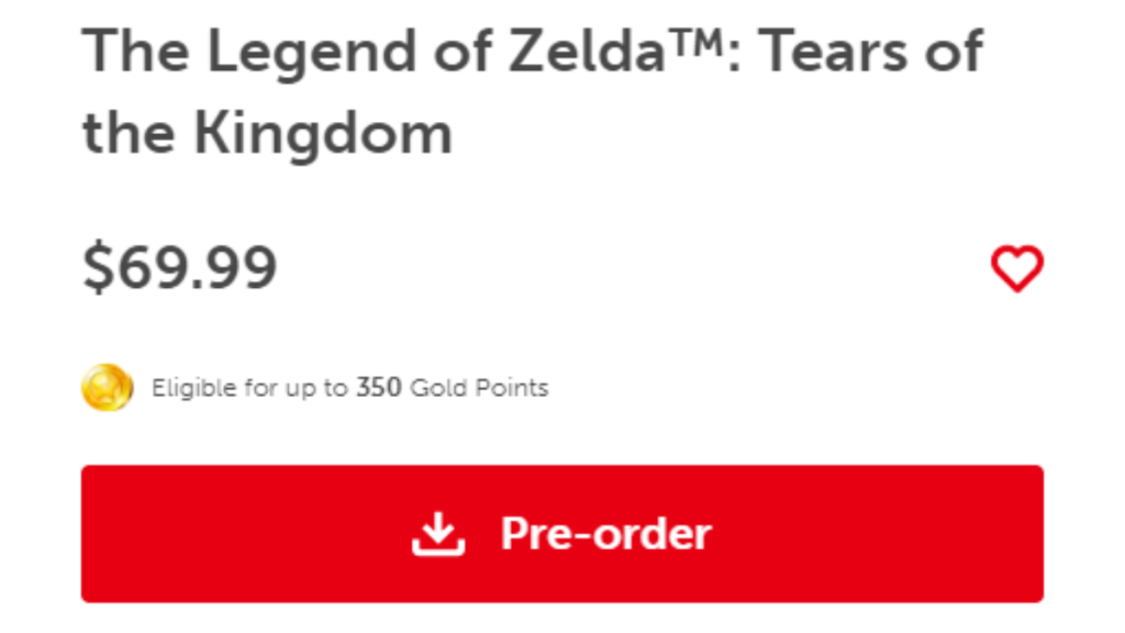 Pré-commande Zelda Tears of the Kingdom