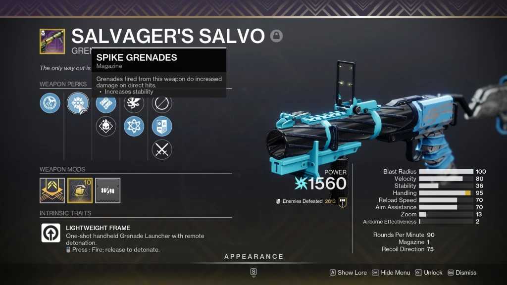 Comment utiliser au mieux les grenades à pointes dans Destiny 2 - Grenades à pointes sur la salve de Salvager. 